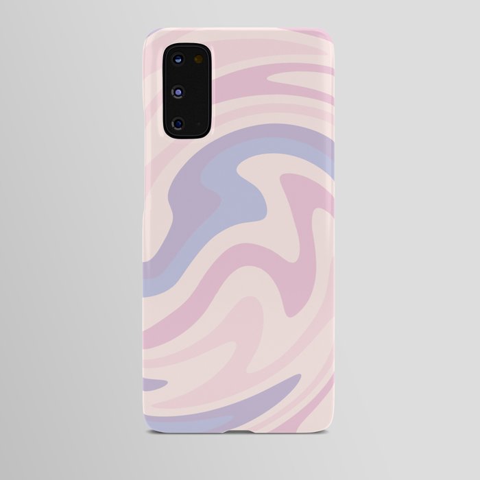 70s retro swirl pink and purple Android Case