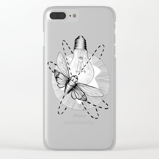 Moth to the Flame Clear iPhone Case