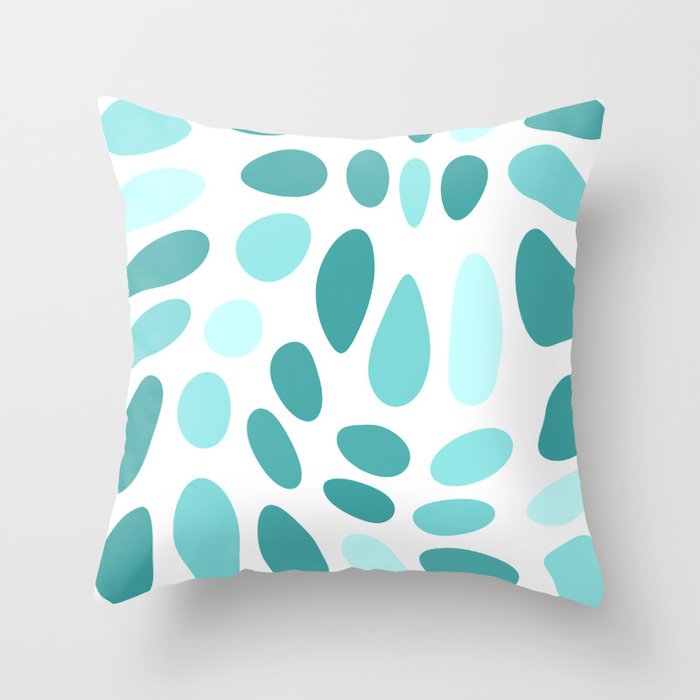 Teal turquoise pebbles pattern by ARTbyJWP | Society6