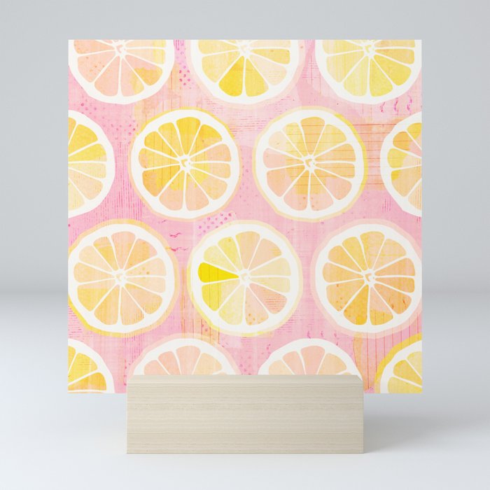 Orange Slices Pastel Fruit Mini Art Print