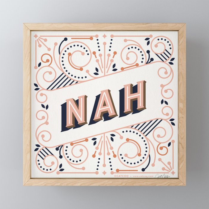 Nah – Peach Palette Framed Mini Art Print