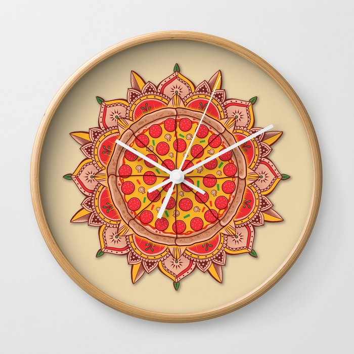 Sacred Pizza Wall Clock