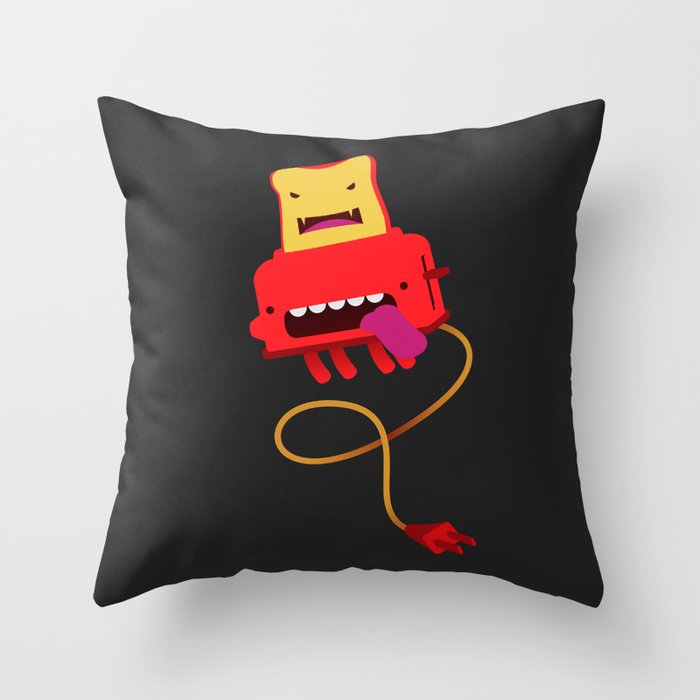 Red Toast Throw Pillow