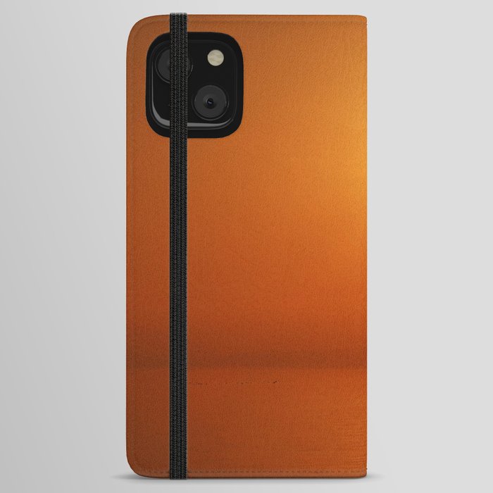 Orange Sunset with Seagull iPhone Wallet Case