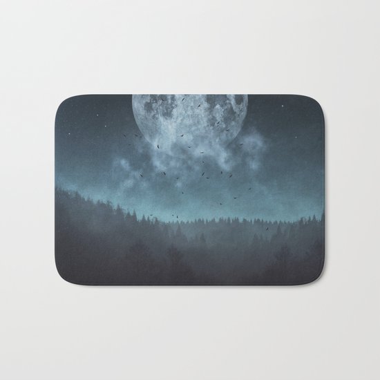 Moon over Trees Bath Mat