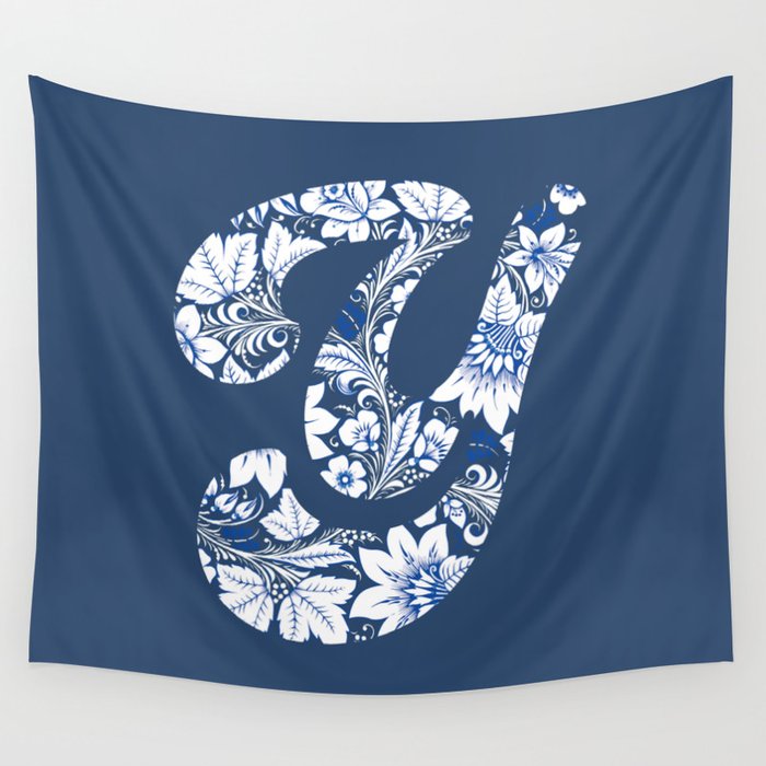 Chinese Element Blue - Y Wall Tapestry