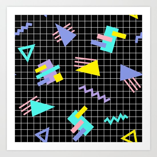 Memphis pattern 7 Art Print
