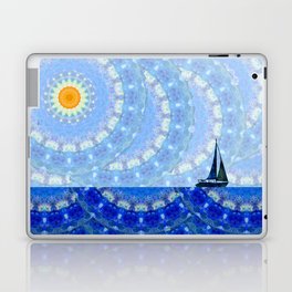 Blue Sailboat Art Trade Winds Laptop Skin