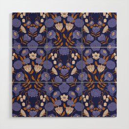 Mystery Blooms {Periwinkle} Wood Wall Art