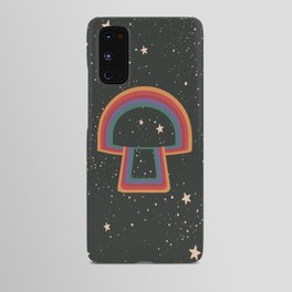 Rainbow Mushroom, Retro 70s Art Android Case