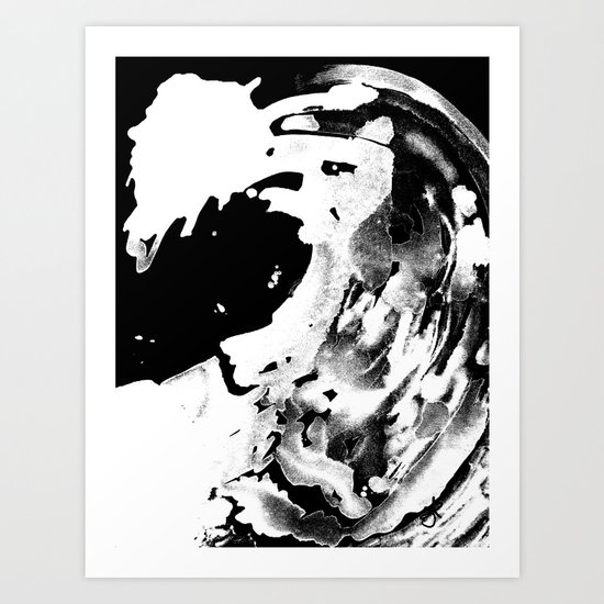 Keep Our Oceans Icy and Black and White Art Print