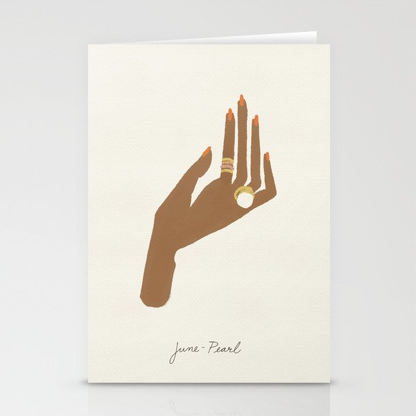 June Birthstone - Pearl I Stationery Cards