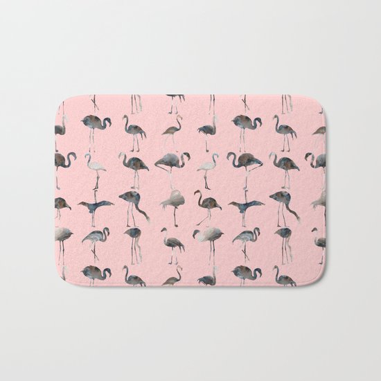 Flamingos Pink Bath Mat