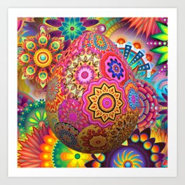 Psychedelic Cosmic Egg Art Print