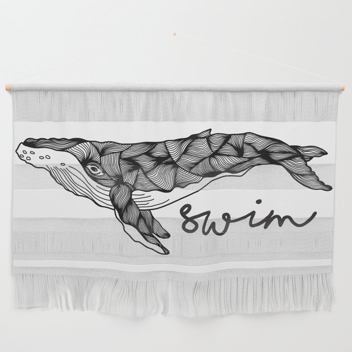 Humpback whale | Swim swim swim Wall Hanging