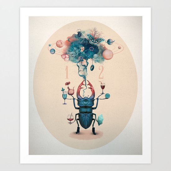 funny beetle Art Print