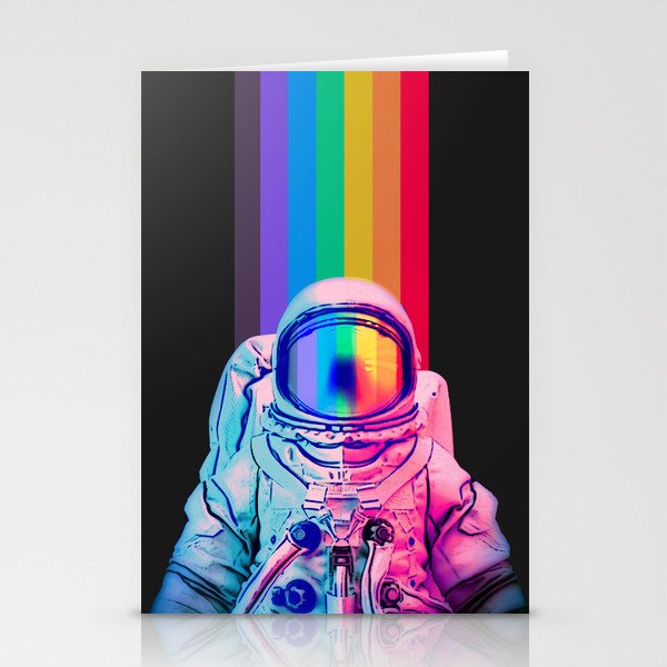 Astronaut on the Rainbow Stationery Cards