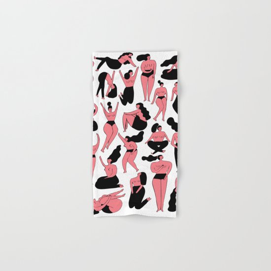 Pink Girls Pattern Hand & Bath Towel