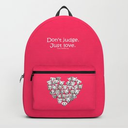 Just Love. (white text) Backpack