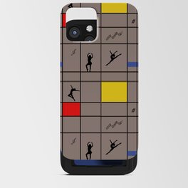 Dancing like Piet Mondrian - Composition with Red, Yellow, and Blue on the light brown background iPhone Card Case