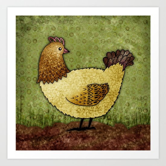 Bobba the Hen Art Print