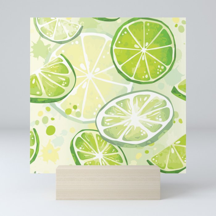 Fresh Lime Slices Mini Art Print