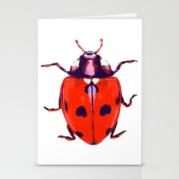 Painted Ladybug Stationery Cards