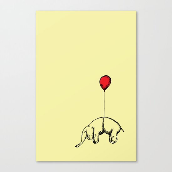 Red Elephant Canvas Print