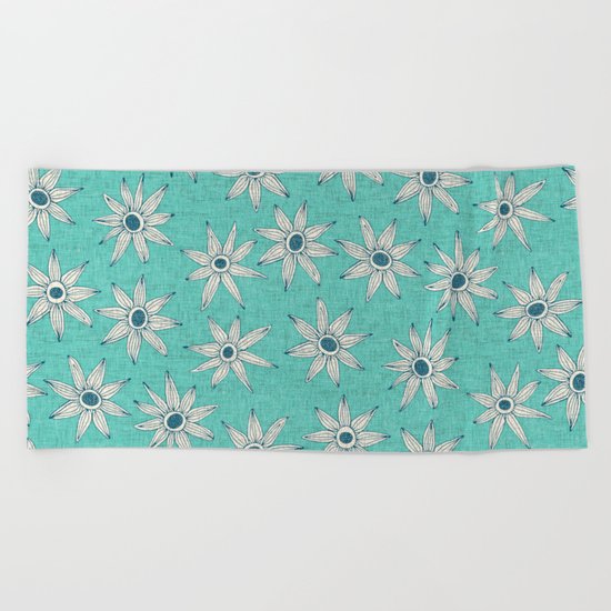 sema mint blue Beach Towel