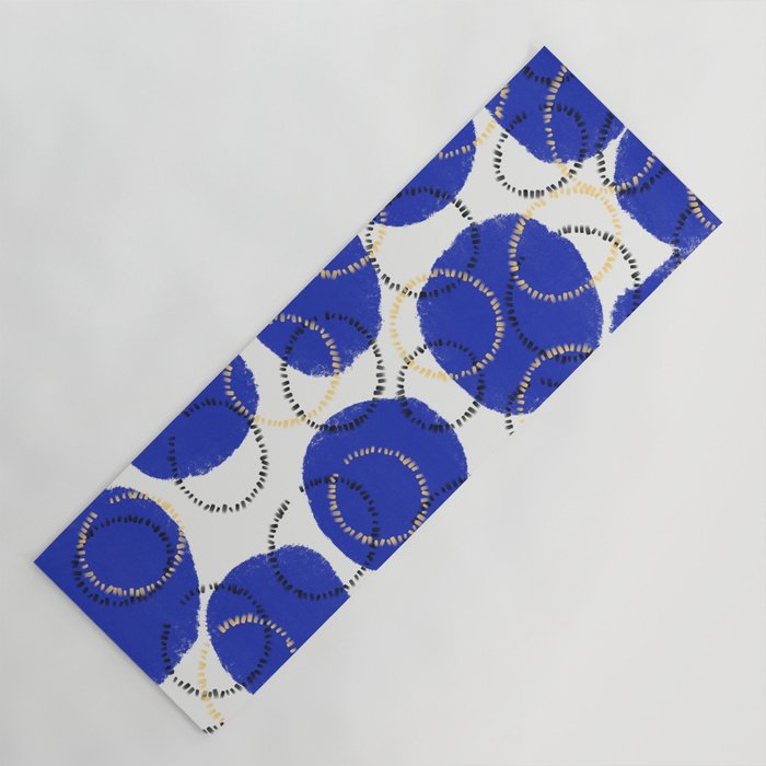 Big blue polka dots Yoga Mat