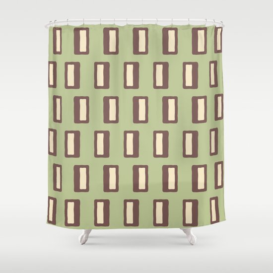 Chad Pattern Sage Green And Brown Shower Curtain By Tonymagner Society6