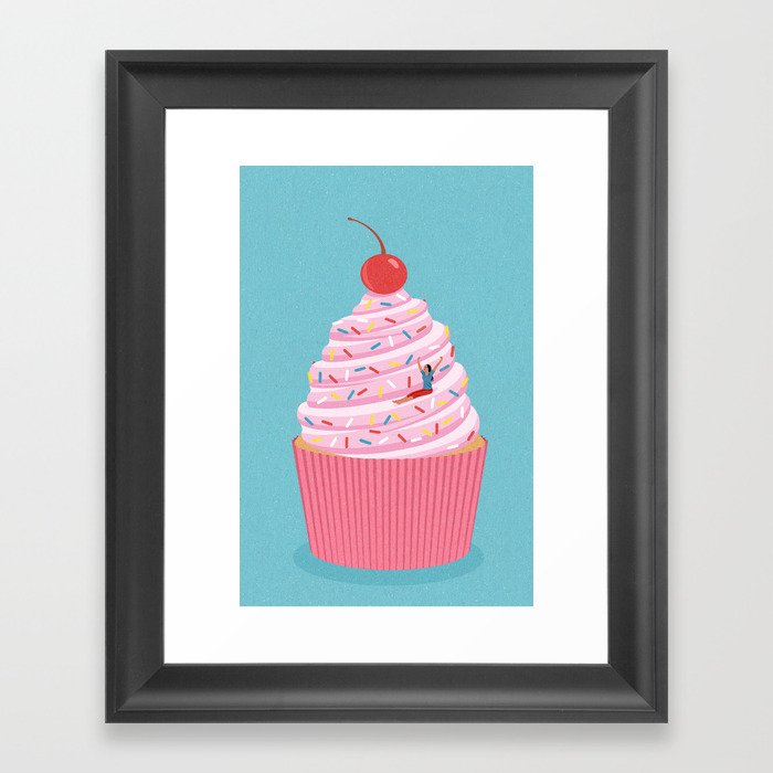 Cupcake slide Framed Art Print