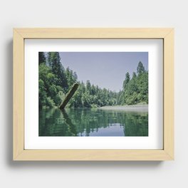 Eel river log Recessed Framed Print
