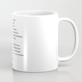 I like my body when it is with your body - E.E. Cummings Poem - Literature - Typewriter Print Mug