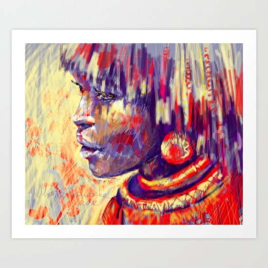 African portrait Art Print