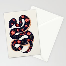 Lady Snake (Square Version) Stationery Card