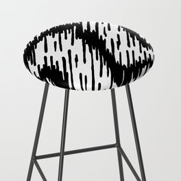 Black and White swirls pattern, Line abstract splatter Digital Illustration Background Bar Stool