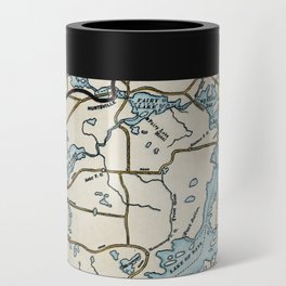 Vintage Map of Lake of Bays, Ontario Can Cooler