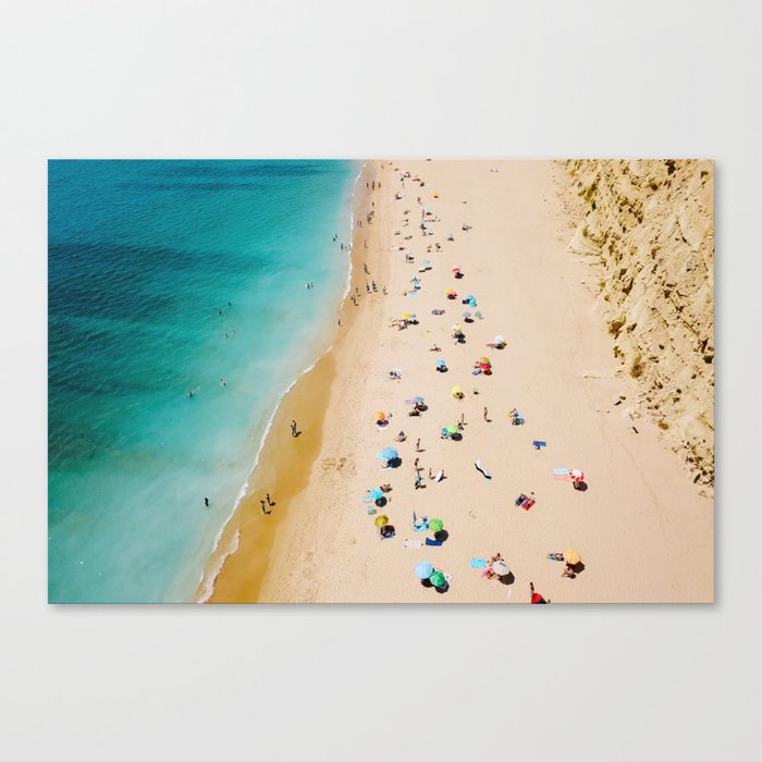 People On Algarve Beach In Portugal, Drone Photography ...