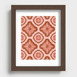 Morocco Mosaic - Terracotta Recessed Framed Print