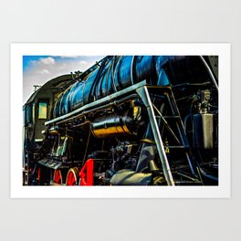 Classy Steam Engine Locomotive Art Print | Photo, Drive, Locomotive, Tank, Metal, Color, Wheel, Boiler, Gift, Gear 