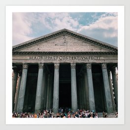 Italy Photography - Pantheon Roman Temple In Rome Art Print