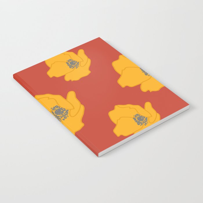 Mediterranean Poppy Notebook