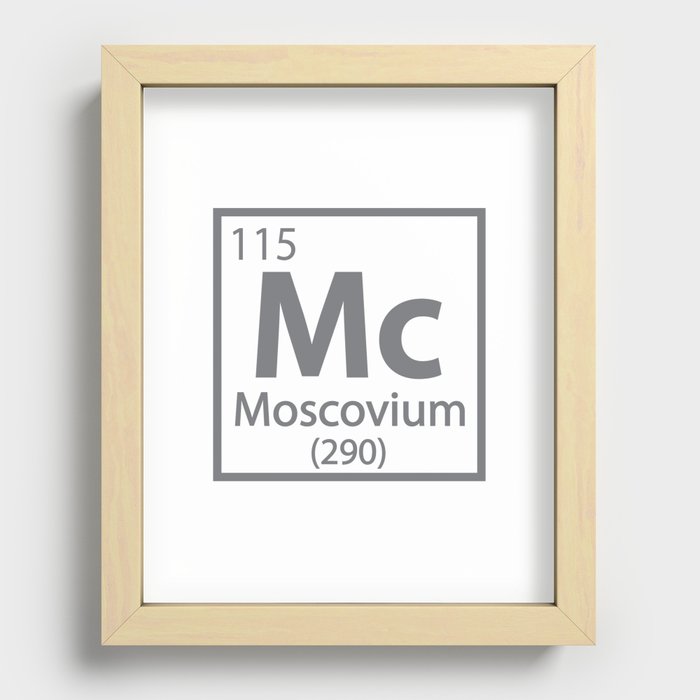 Moscovium - Russian Science Periodic Table Recessed Framed Print