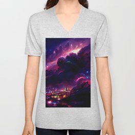 Nebula City V Neck T Shirt