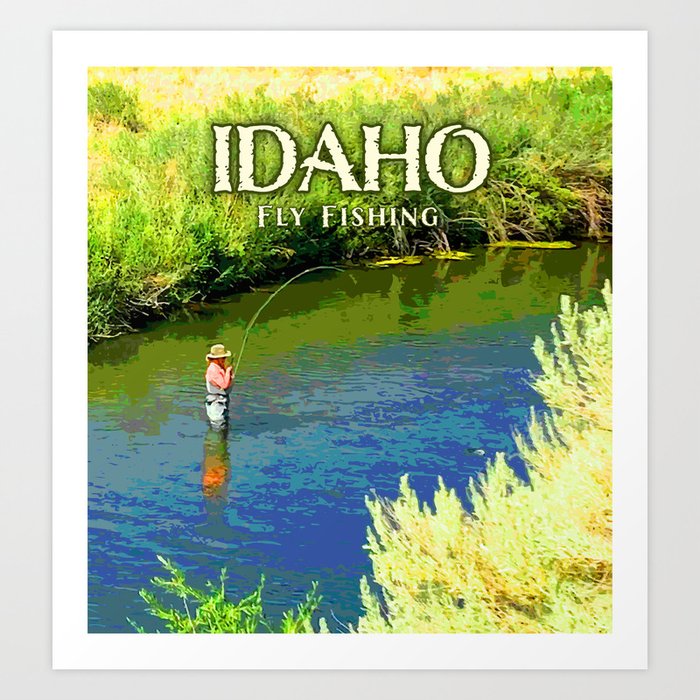 Idaho Fly Fishing Art Print by Kenton Gerard