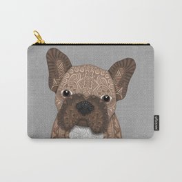 Brown Frenchie Puppy 001 Carry-All Pouch