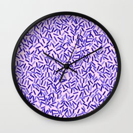 Indigo Sprinkles Pattern Wall Clock