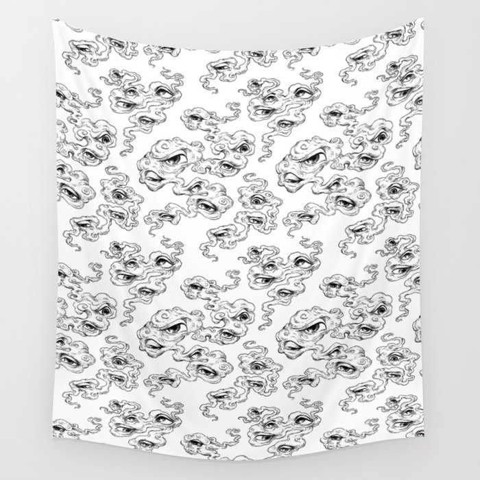 All seeing smoke Wall Tapestry
