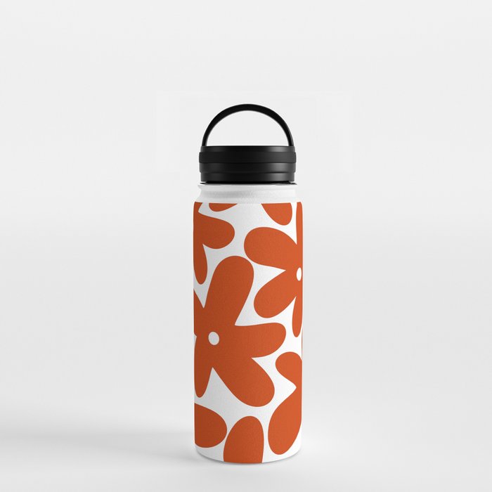 Hippie orange flowers Water Bottle